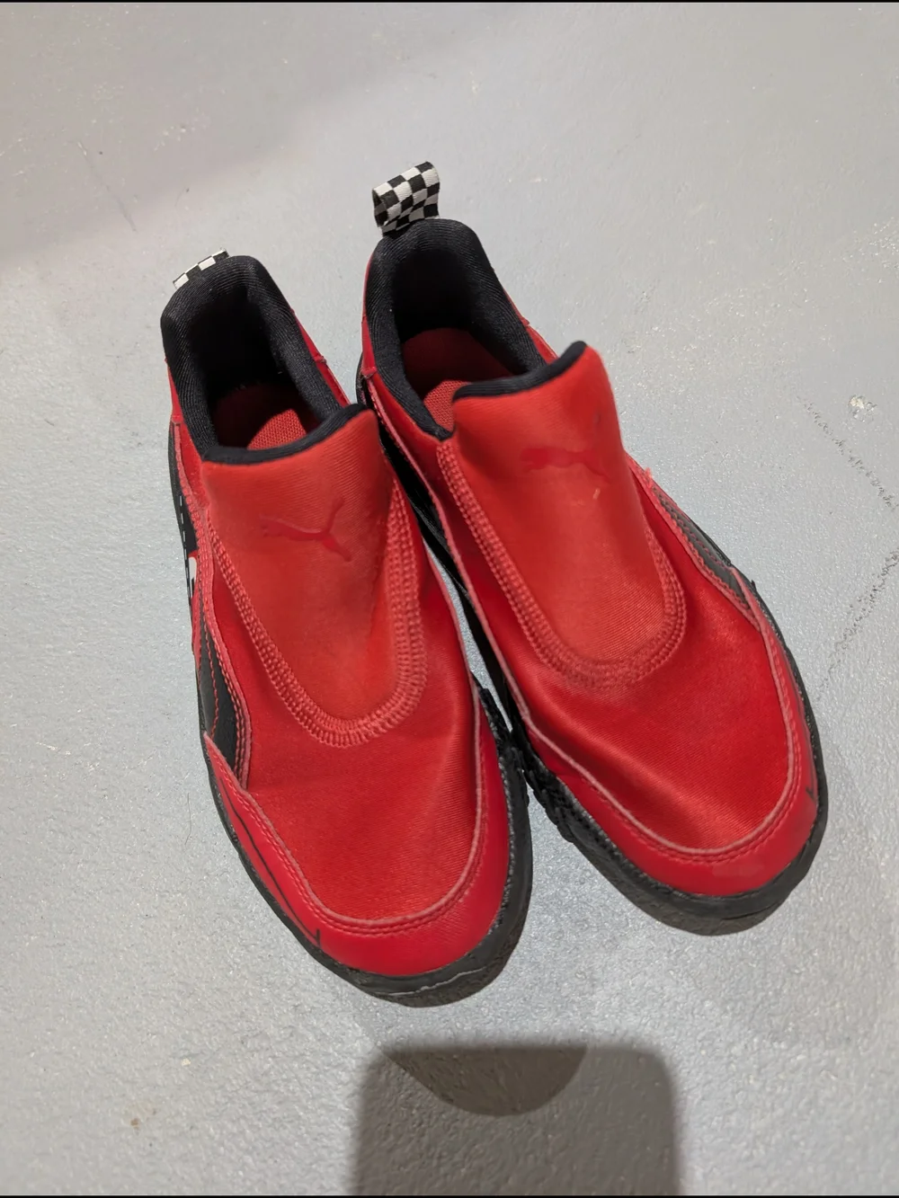 Puma Ferrari Kids Slip-On Red Racing Shoes 11.5 Childrens Boys Size - Picture 2 of 10